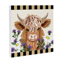Petal & Plow Indoor Wall Decor, Highland Cow, 12" L x 12" H