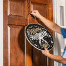 Purdue University Halloween Round Door Decor with Hanging Rope, 18x18
