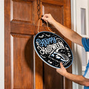 Utah Mammoth Halloween Round Door Decor with Hanging Rope, 18x18