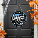 Utah Mammoth Halloween Round Door Decor with Hanging Rope, 18x18