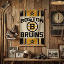 Boston Bruins, Canvas Wall Tapestry, Medium, 36x24