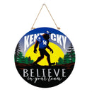 University of Kentucky Bigfoot Round Door Decor with Hanging Rope, 18x18