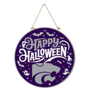 Kansas State University Halloween Round Door Decor with Hanging Rope, 18x18