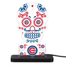Chicago Cubs Baseball Sugar Skull Desklite LED Decor