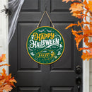 North Dakota State University Halloween Round Door Decor with Hanging Rope, 18x18