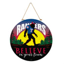 Texas Rangers Bigfoot Round Door Décor with Hanging Rope, 18x18