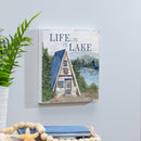 Lake Living Wooden Wall Art Life at the Lake 12x12"