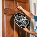 Los Angeles Kings Halloween Round Door Decor with Hanging Rope, 18x18