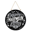 Los Angeles Kings Halloween Round Door Decor with Hanging Rope, 18x18