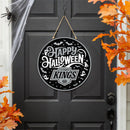 Los Angeles Kings Halloween Round Door Decor with Hanging Rope, 18x18