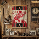 Detroit Red Wings, Canvas Wall Tapestry, Medium, 36x24