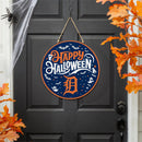 Detroit Tigers Halloween Round Door Decor with Hanging Rope, 18x18