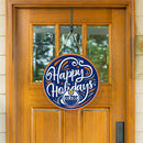 Edmonton Oilers Holiday Round Door Décor with Hanging Rope, 18x18