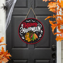 Chicago Blackhawks Halloween Round Door Decor with Hanging Rope, 18x18