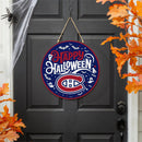 Montreal Canadiens Halloween Round Door Decor with Hanging Rope, 18x18