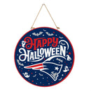 New England Patriots Halloween Round Door Decor with Hanging Rope, 18x18