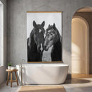 Hillside Pasture Indoor Wall Decor Canvas Tapestry, Horses 52"X 36" Canvas Tapestry