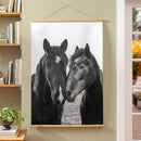 Hillside Pasture Indoor Wall Decor Canvas Tapestry, Horses 52"X 36" Canvas Tapestry