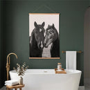 Hillside Pasture Indoor Wall Decor Canvas Tapestry, Horses 36"x24" Canvas Tapestry