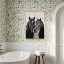 Hillside Pasture Indoor Wall Decor Canvas Tapestry, Horses 36"x24" Canvas Tapestry