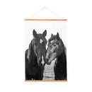 Hillside Pasture Indoor Wall Decor Canvas Tapestry, Horses 36"x24" Canvas Tapestry