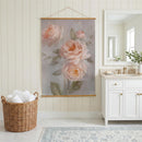 Hillside Pasture Indoor Wall Decor Canvas Tapestry, Pink Roses 52"X 36" Canvas Tapestry