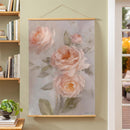 Hillside Pasture Indoor Wall Decor Canvas Tapestry, Pink Roses 52"X 36" Canvas Tapestry