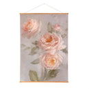 Hillside Pasture Indoor Wall Decor Canvas Tapestry, Pink Roses 52"X 36" Canvas Tapestry