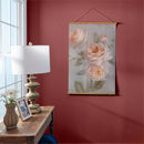 Hillside Pasture Indoor Wall Decor Canvas Tapestry, Pink Roses 36"x24" Canvas Tapestry