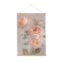 Hillside Pasture Indoor Wall Decor Canvas Tapestry, Pink Roses 36"x24" Canvas Tapestry