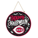 Cincinnati Reds Halloween Round Door Decor with Hanging Rope, 18x18