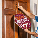 Virginia Tech Halloween Round Door Decor with Hanging Rope, 18x18