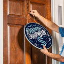Seattle Kraken Halloween Round Door Decor with Hanging Rope, 18x18