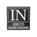 State Wooden Plock Indiana 6x6"