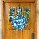 St Louis Blues Holiday Round Door Decor with Hanging Rope, 18x18