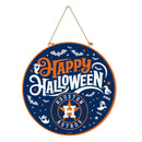Houston Astros Halloween Round Door Decor with Hanging Rope, 18x18