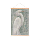Seaside Retreat Indoor Wall Decor Canvas Tapestry, White Egret 36"x24" Canvas Tapestry