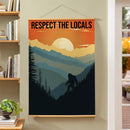 High Country Indoor Wall Decor Canvas Tapestry, Respect The Locals 52"X 36" Canvas Tapestry