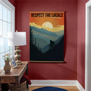 High Country Indoor Wall Decor Canvas Tapestry, Respect The Locals 52"X 36" Canvas Tapestry