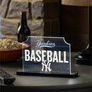New York Yankees Rectangle Baseball LED Tabletop Decor