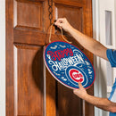 Chicago Cubs Halloween Round Door Decor with Hanging Rope, 18x18