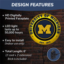 University Of Michigan, Metal Lite, Round