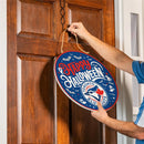 Toronto Blue Jays Halloween Round Door Decor with Hanging Rope, 18x18