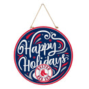 Boston Red Sox Holiday Round Door Decor with Hanging Rope, 18x18