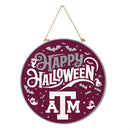 Texas A&M Halloween Round Door Decor with Hanging Rope, 18x18