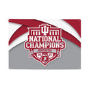 Indiana University, Div 1 Champs, 15.5"L x 11.5"H Medium Metal Wall Sign