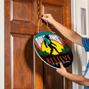 Miami Dolphins Bigfoot Round Door Decor with Hanging Rope, 18x18