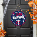 Minnesota Twins Halloween Round Door Decor with Hanging Rope, 18x18