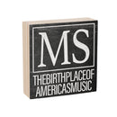 State Wooden Plock Mississippi 6x6"