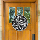 Chicago White Sox Holiday Round Door Decor with Hanging Rope, 18x18
